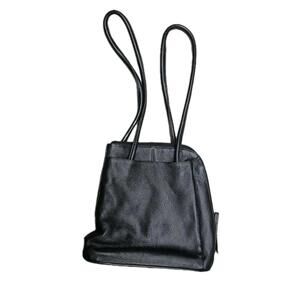 Clarks Medium Black Leather Shoulder Bag Slingback Backpack Purse